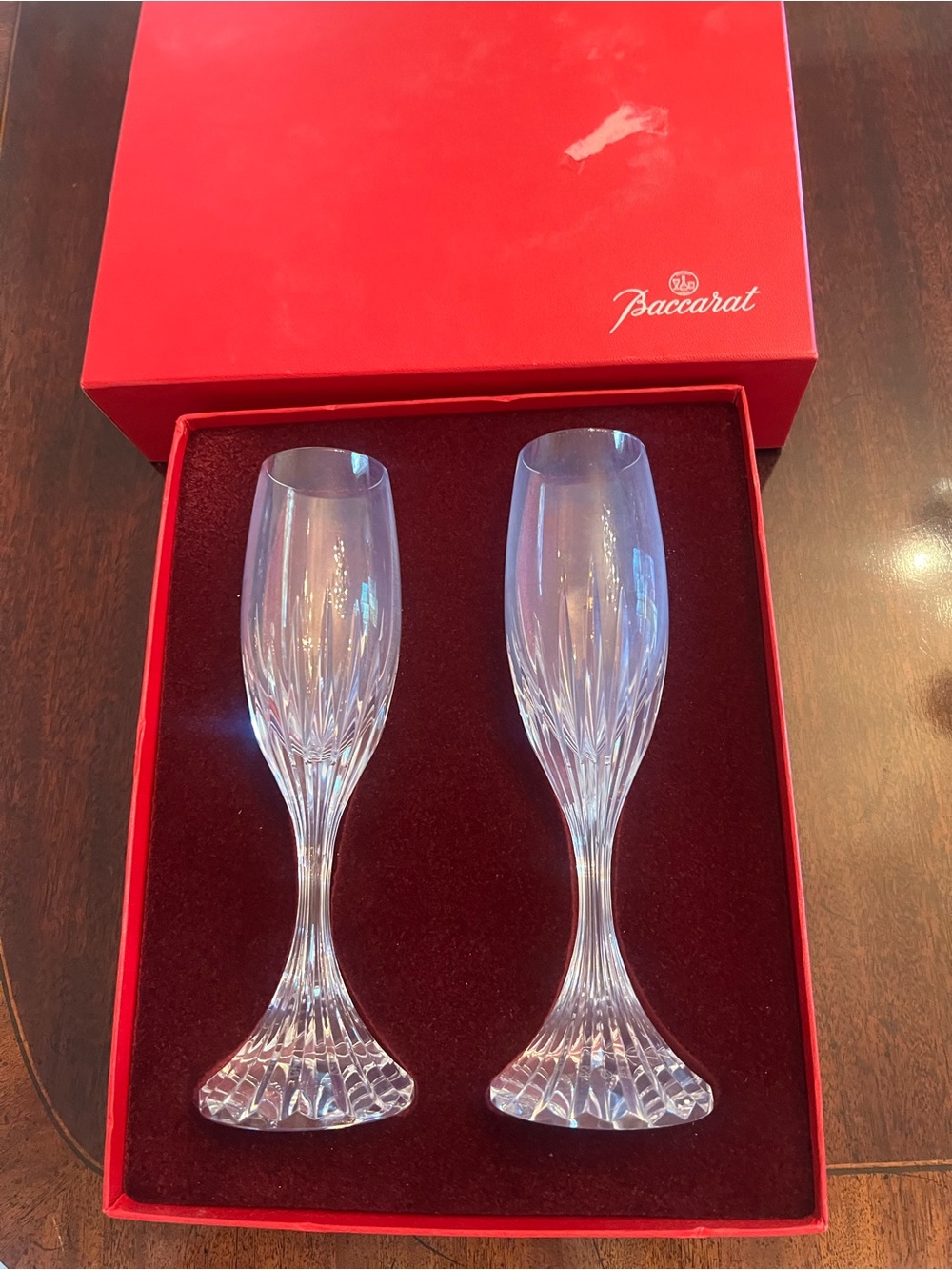 Baccarat Crystal Massena Champagne Flutes - Clear (Set of 2)